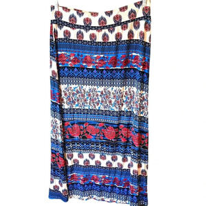 Established 1962 Floral Casual Stretchy Summer Maxi Skirt Women Plus Size 1X